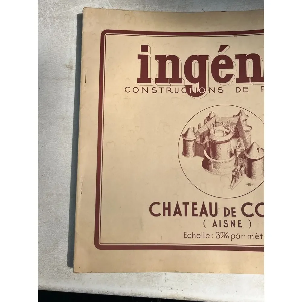 INGENIA Paper Model Kit Chateau de Coucy Aisne Historic Castle France VTG